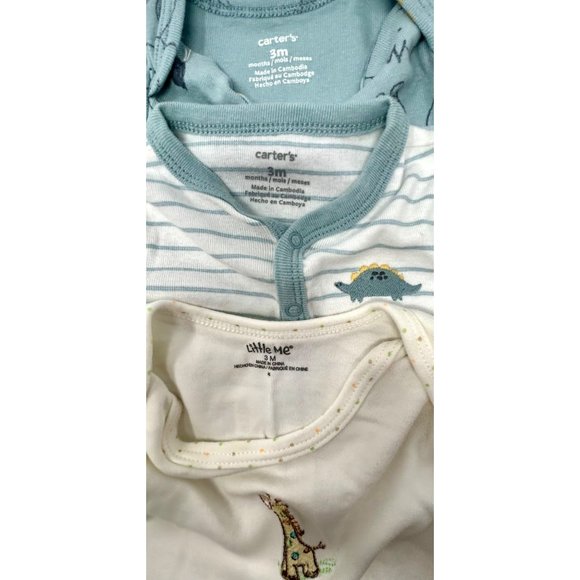 3 Baby Sleep Sacks - Cream, Blue, & Blue & White Stripe - Size - 3 Month‎ - Picture 10 of 11